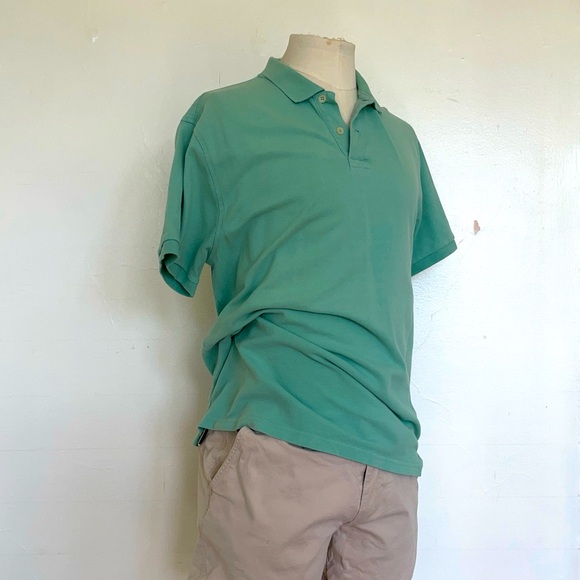 CLASSIC J CREW COTTON PIQUE POLO IN AQUA GREEN - Picture 3 of 5
